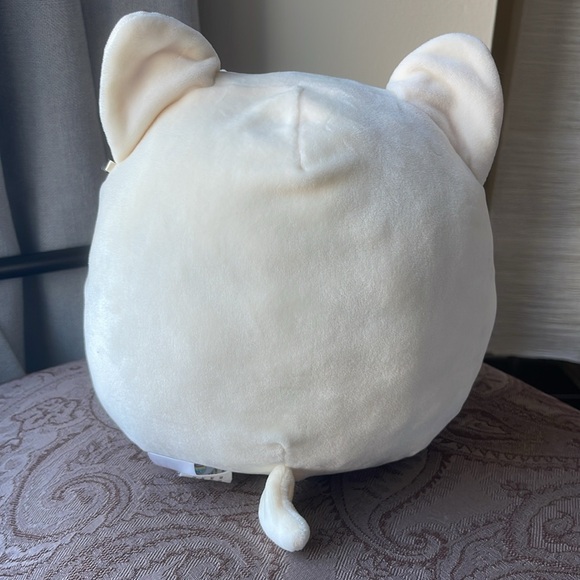 Squishmallows Charlie Bull Terrier Dog 8" Plush Black Eye White Pup Soft Puppy - Picture 2 of 5